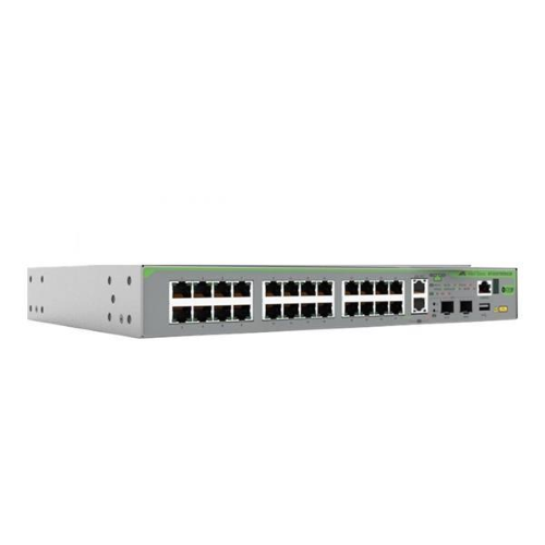 Allied Telesis CentreCOM AT-GS970EMX/28 - Switch - L3 Lite - gestito - 24 x 10/100/1000 + 2 x 1/2.5/5/10GBase-T + 2 x 1 Gigabit / 10 Gigabit SFP+ - desktop, montabile su rack